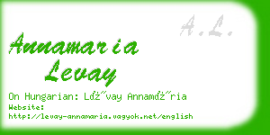 annamaria levay business card